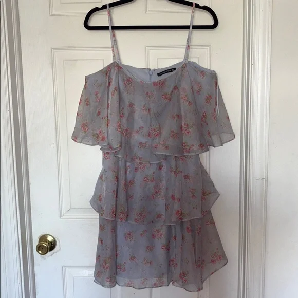 Abercrombie & Fitch Organza Tiered Mini Dress - Picture 6 of 8
